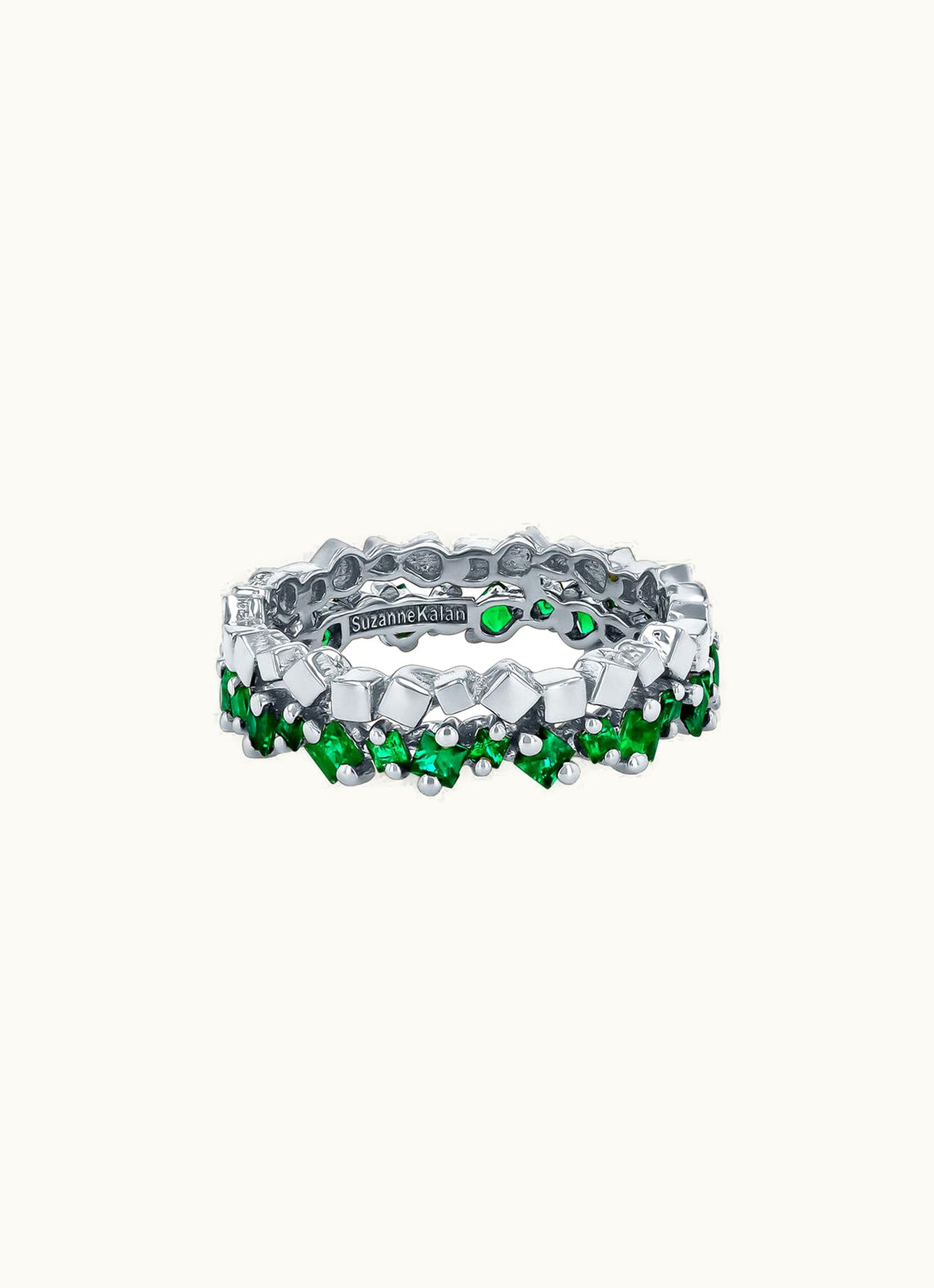 Suzanne Kalan Suzanne Kalan Golden Mini Emerald Eternity Band UZ0181693