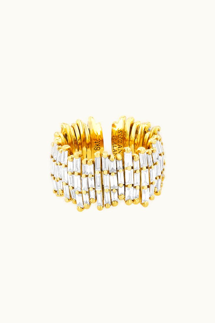 Suzanne Kalan Suzanne Kalan Classic Diamond Triple Row Full Baguette Eternity Band UZ0181723