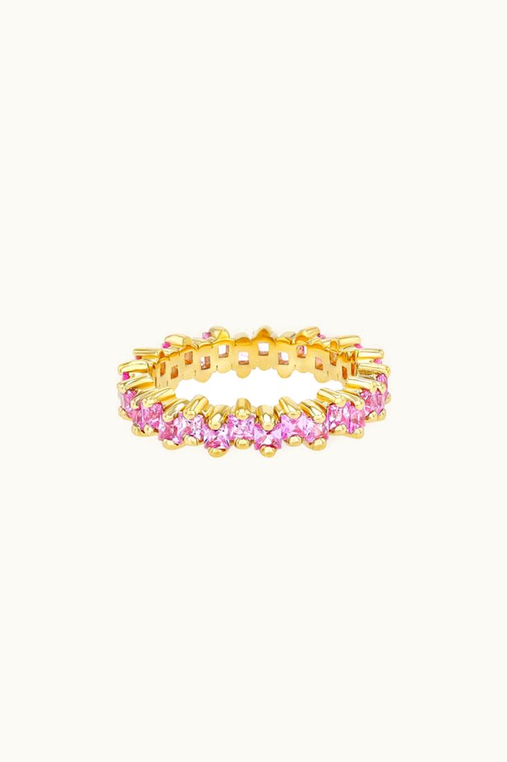 Suzanne Kalan Suzanne Kalan Princess Midi Pink Sapphire Eternity Band UZ0181726