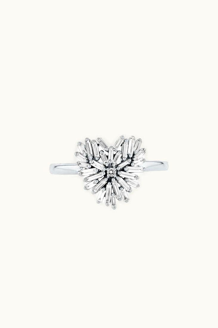 Suzanne Kalan Suzanne Kalan Classic Diamond Small Heart Ring UZ0181746