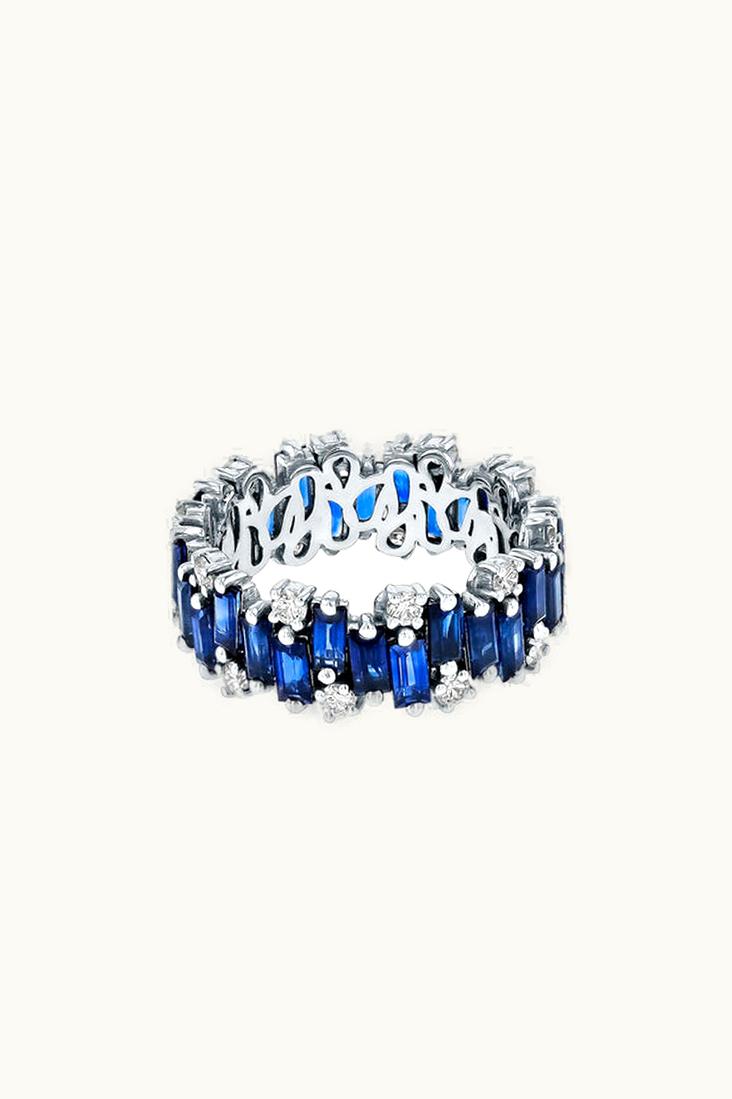Suzanne Kalan Suzanne Kalan Shimmer Audrey Dark Blue Sapphire Eternity Band UZ0181763