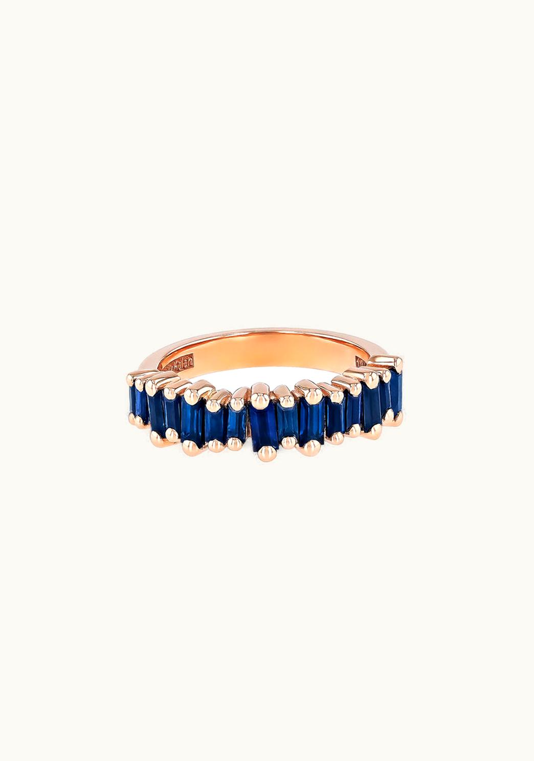 Suzanne Kalan Suzanne Kalan Bold Dark Blue Sapphire Half Band UZ0181776