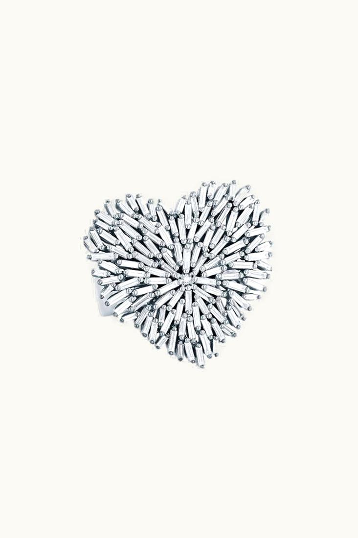 Suzanne Kalan Suzanne Kalan Classic Diamond Large Heart Ring UZ0181786