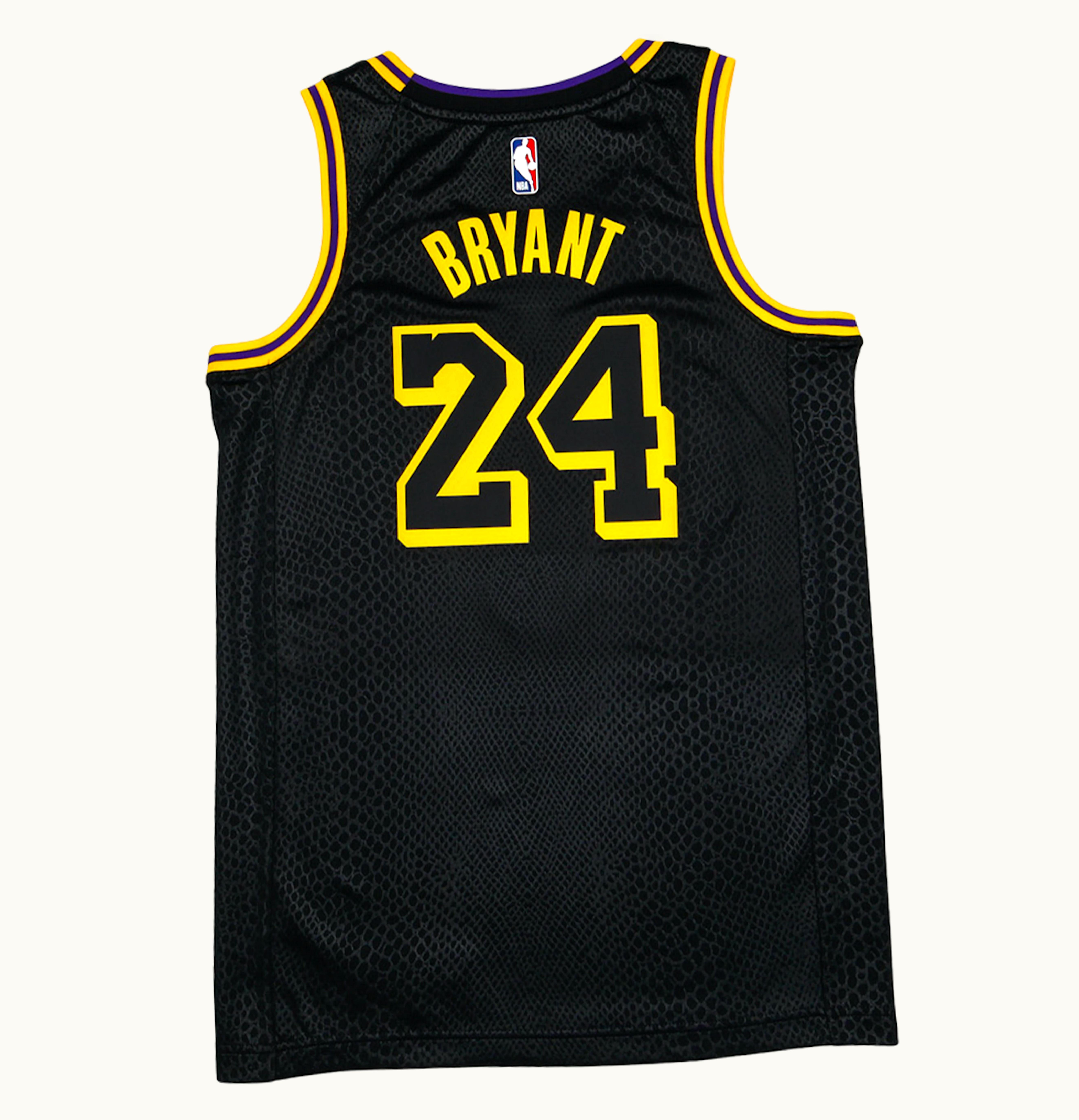 Nike Nike Los Angeles Lakers Kobe Bryant Black Mamba City Edition Swingman Jersey Black Gold
