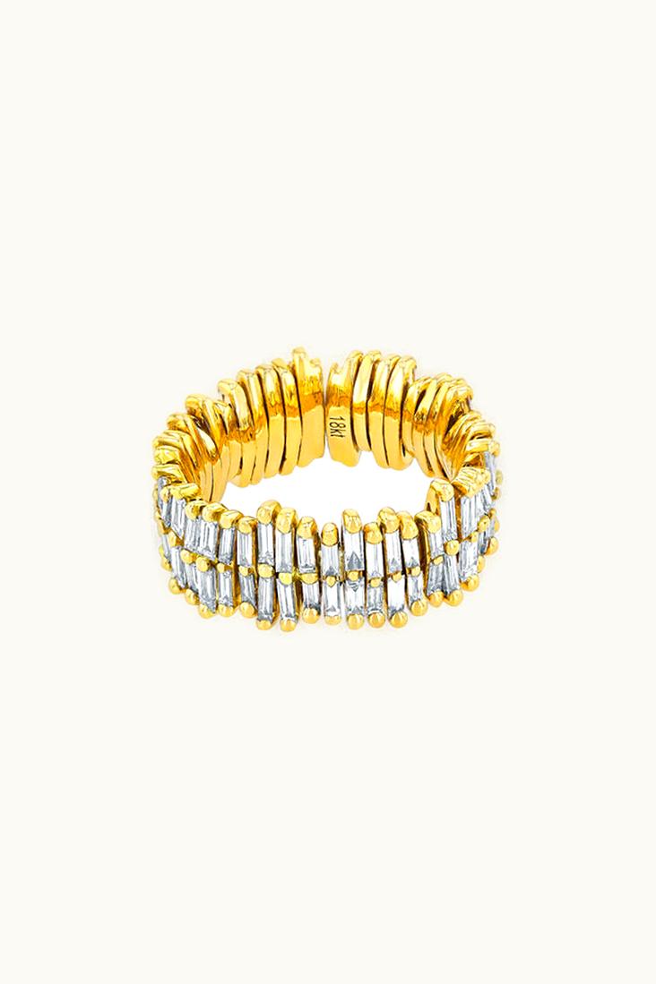 Suzanne Kalan Suzanne Kalan Classic Diamond Double Row Full Baguette Eternity Band UZ0181805