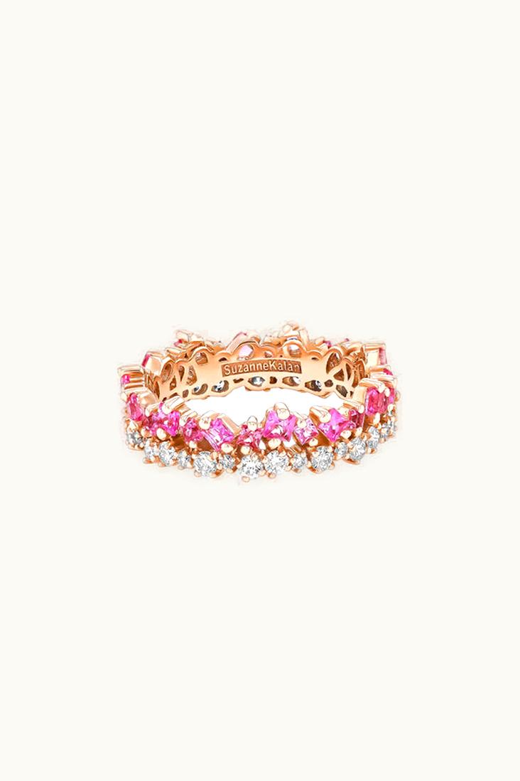 Suzanne Kalan Suzanne Kalan Princess Short Stack Pink Sapphire Eternity Band UZ0181853