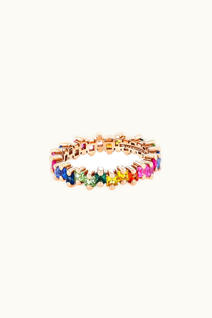 Suzanne Kalan Suzanne Kalan Princess Midi Rainbow Sapphire Eternity Band UZ0181858