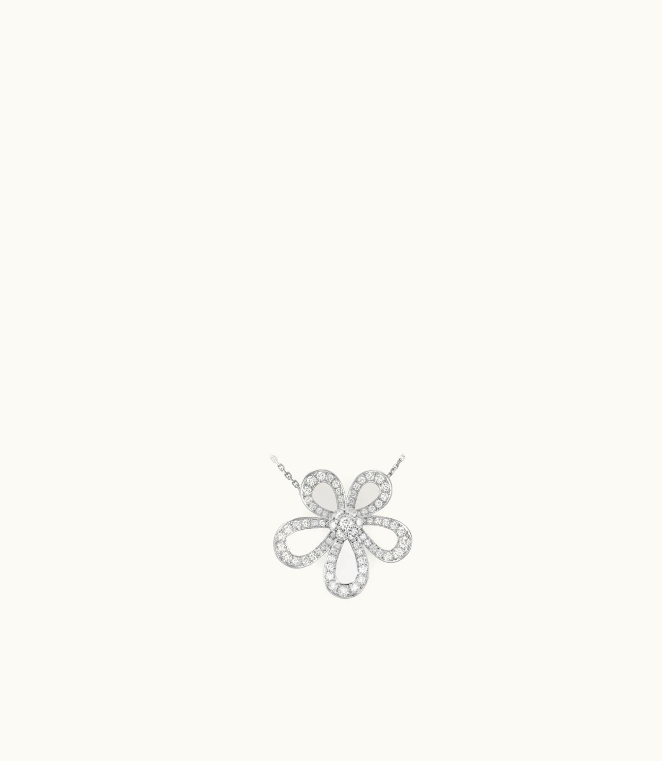 Van Cleef & Arpels Van Cleef & Arpels Flowerlace Pendant White Diamond High Jewelry