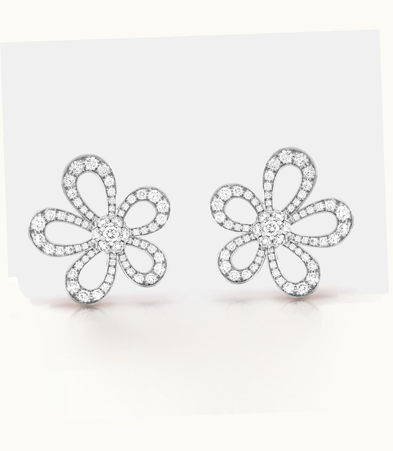 Van Cleef & Arpels Van Cleef & Arpels Flowerlace Earrings White Diamond High Jewelry