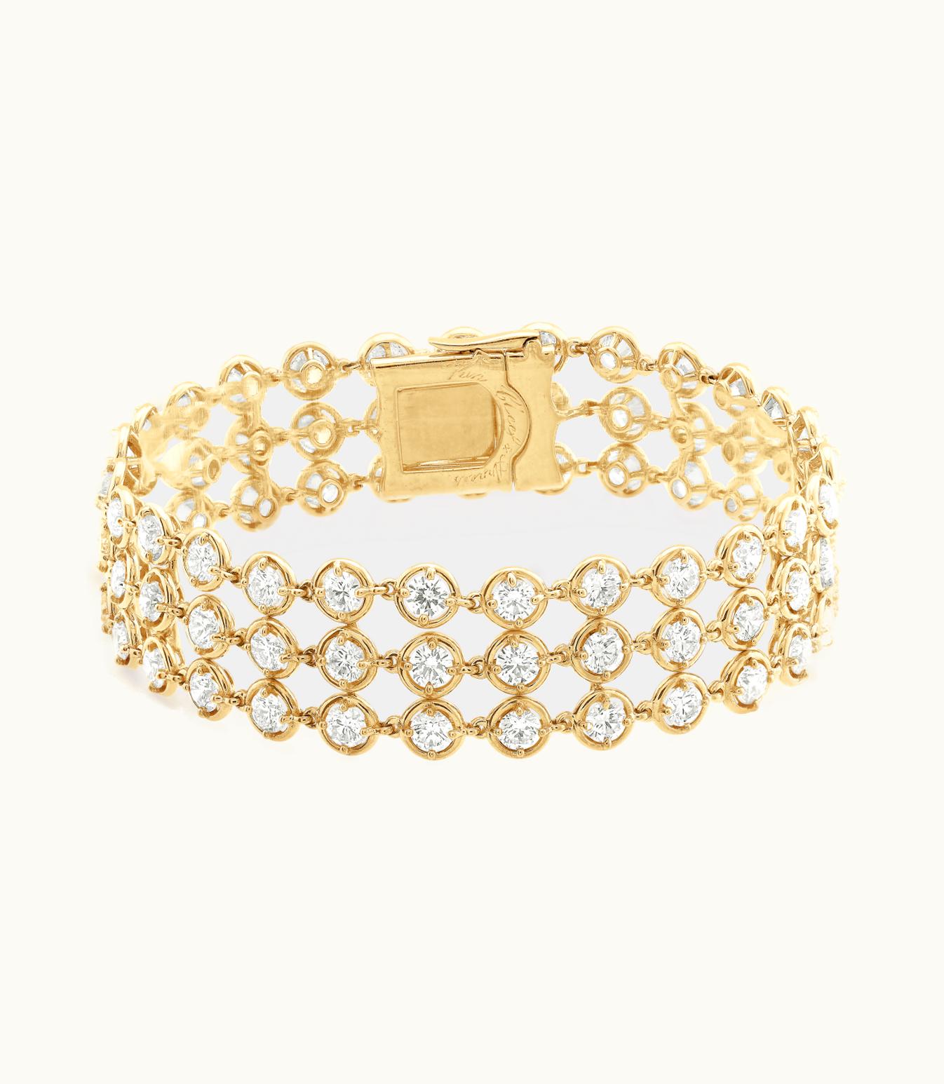 Van Cleef & Arpels Palmyre Bracelet. 18k Yellow Gold, Diamonds VCARO3RA00