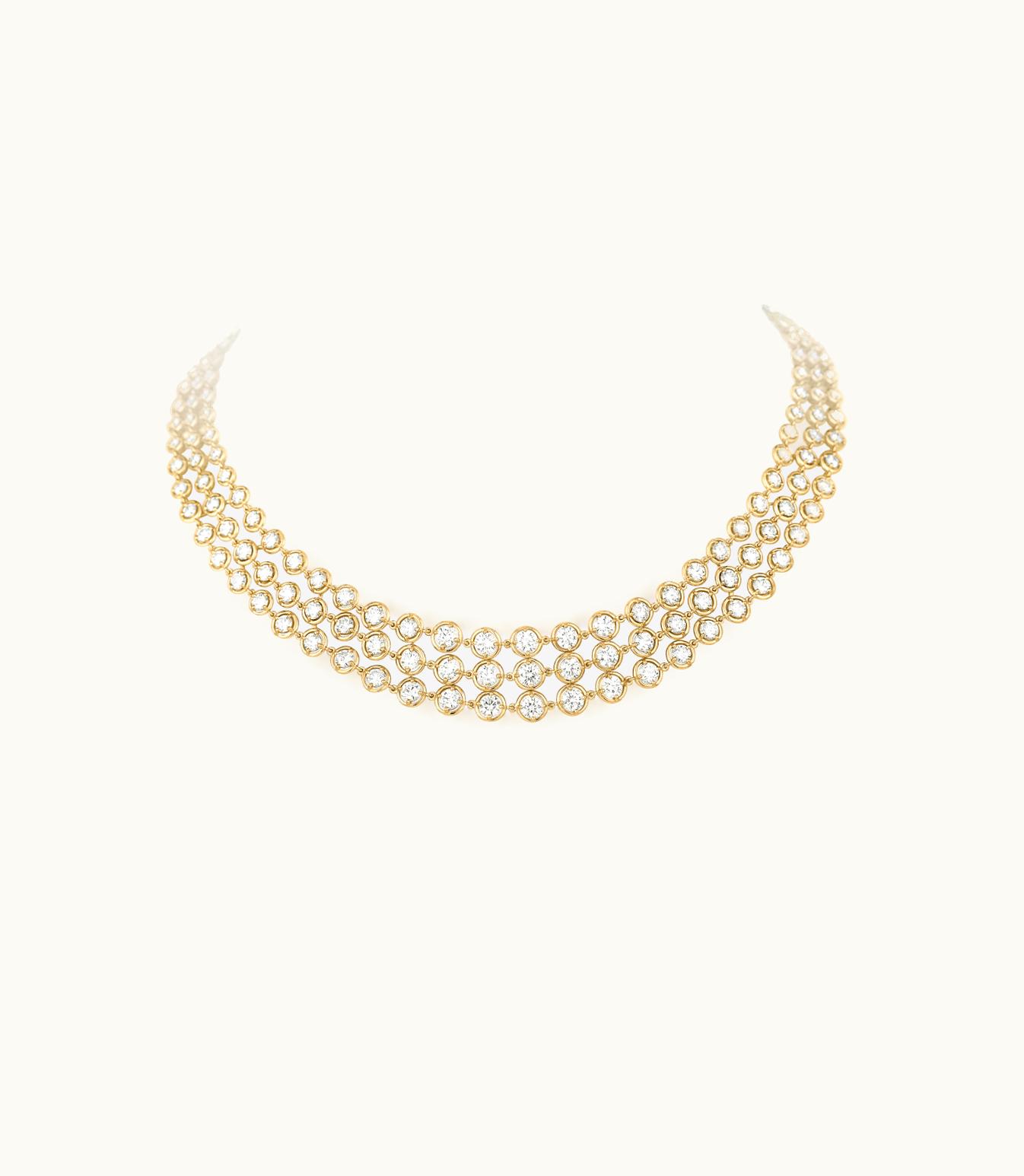 Van Cleef & Arpels Palmyre Necklace. 18k Yellow Gold, Diamonds VCARO3RD00