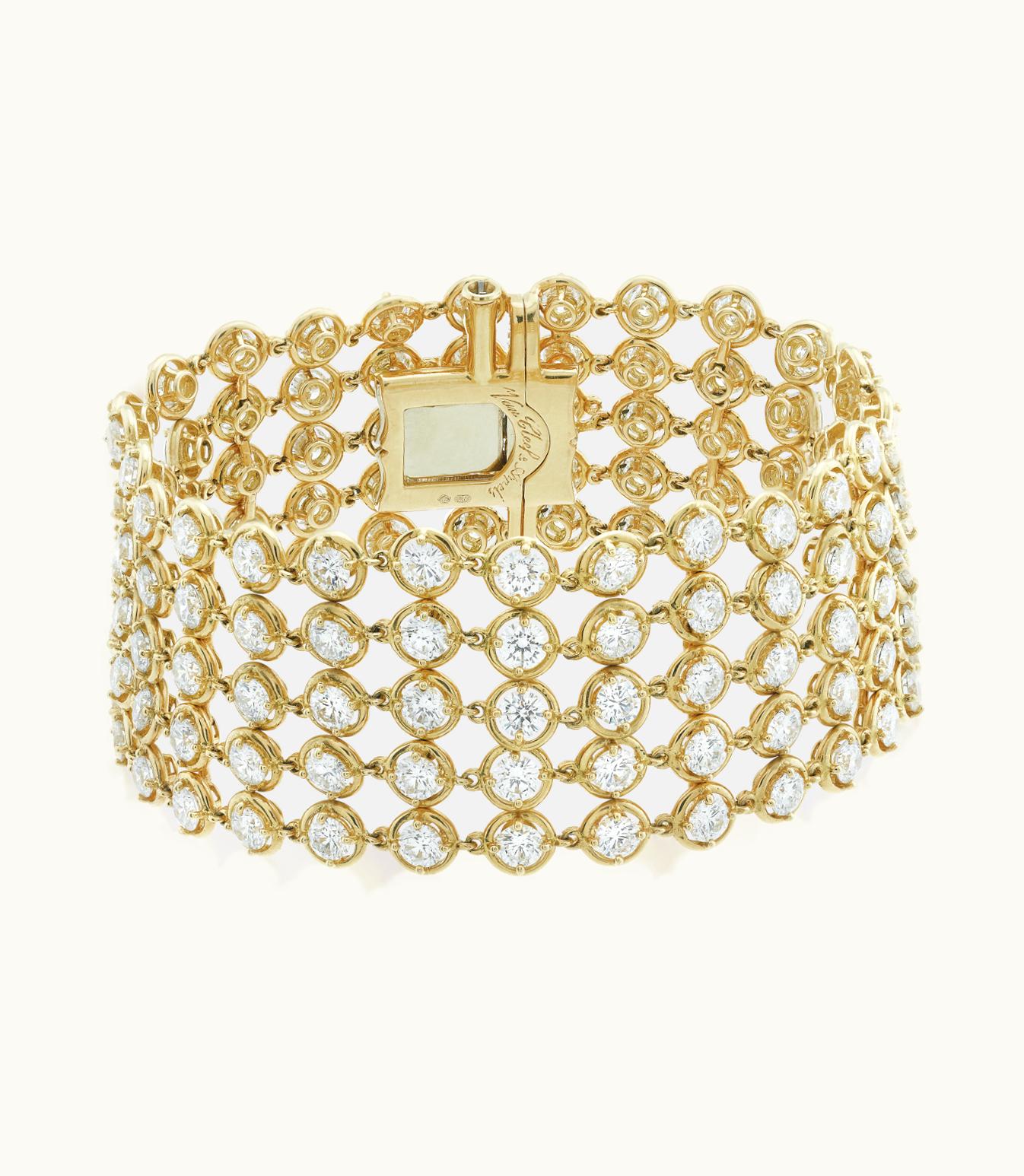Van Cleef & Arpels Palmyre Bracelet. 18k Yellow Gold, Diamonds VCARO3RB00
