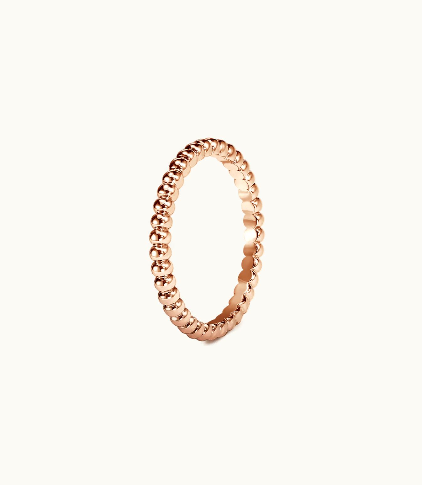 Van Cleef & Arpels Perlée Pearls Of Gold Ring, Small Model, 18k Rose Gold