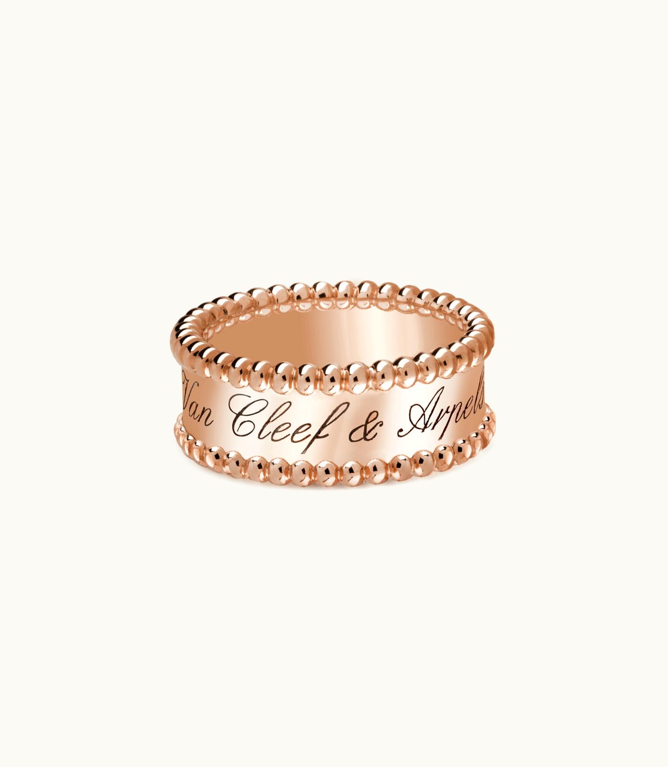 Van Cleef & Arpels Perlée Signature Ring, 18k Rose Gold