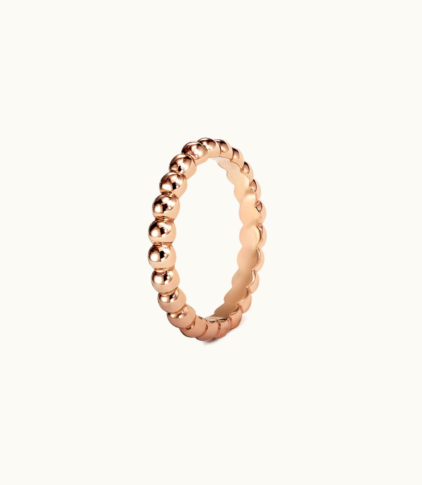 Van Cleef & Arpels Perlée Pearls Of Gold Ring, Medium Model, 18k Rose Gold