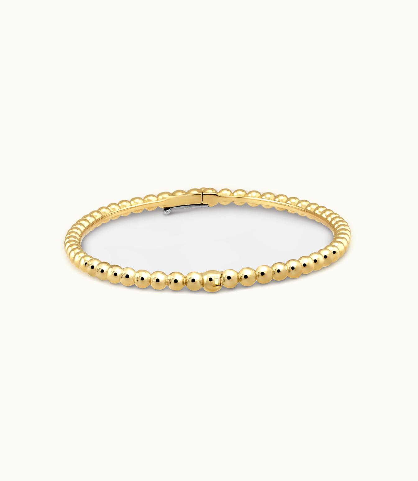 Van Cleef & Arpels Perlée Pearls Of Gold Bracelet, 18k Yellow Gold, Medium Model