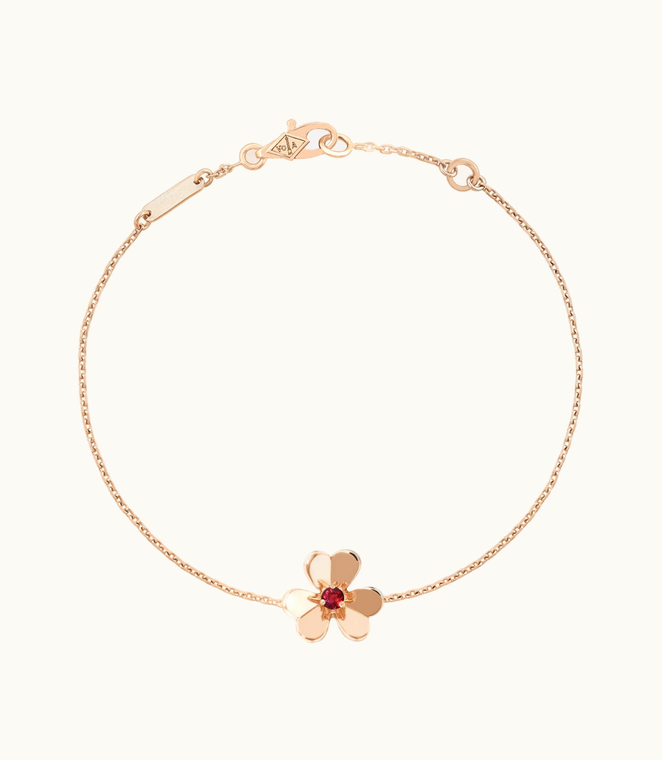 Van Cleef & Arpels Frivole Bracelet, Mini Model, 18k Rose Gold, Ruby