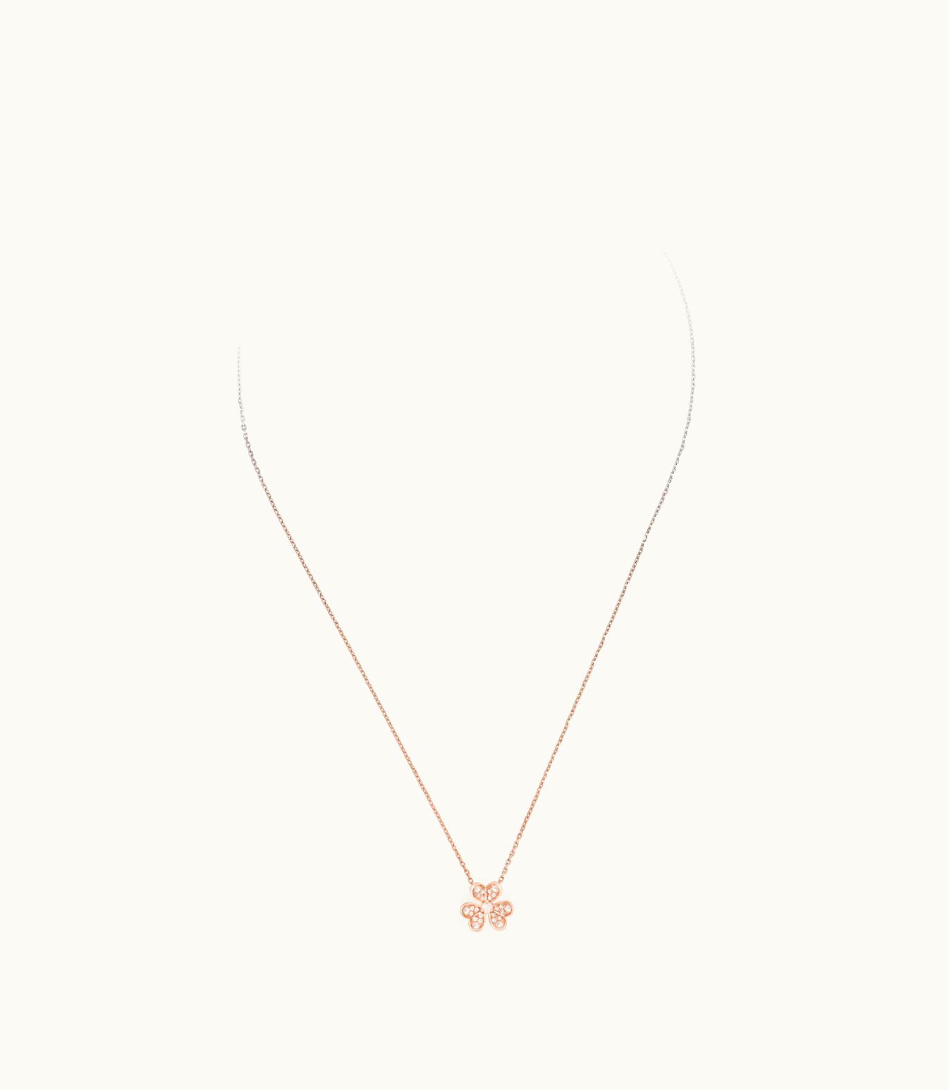 Van Cleef & Arpels Frivole Pendant, Mini Model, 18k Rose Gold, Diamonds