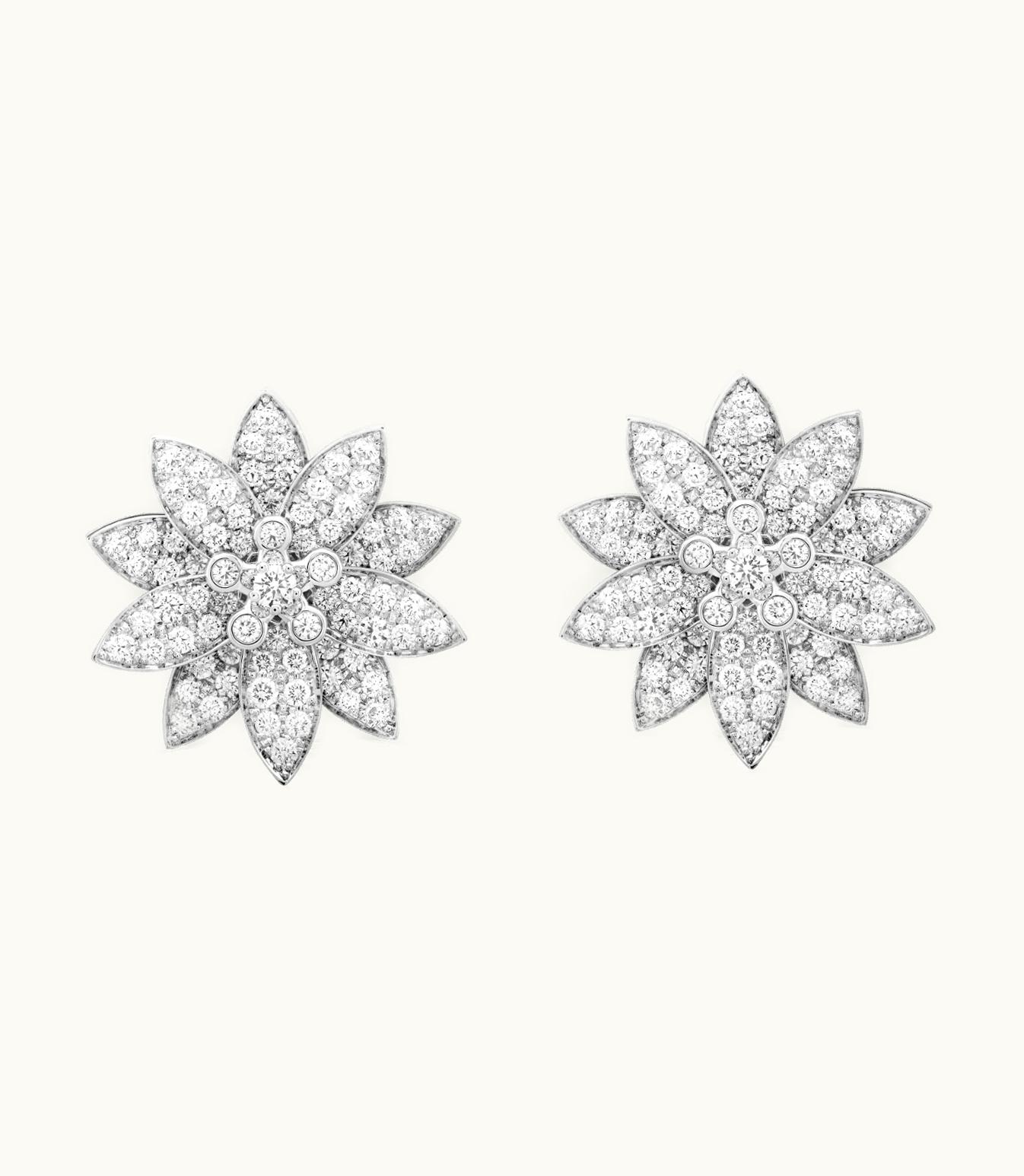 Van Cleef & Arpels Van Cleef & Arpels Lotus Earrings, Medium Model Flora