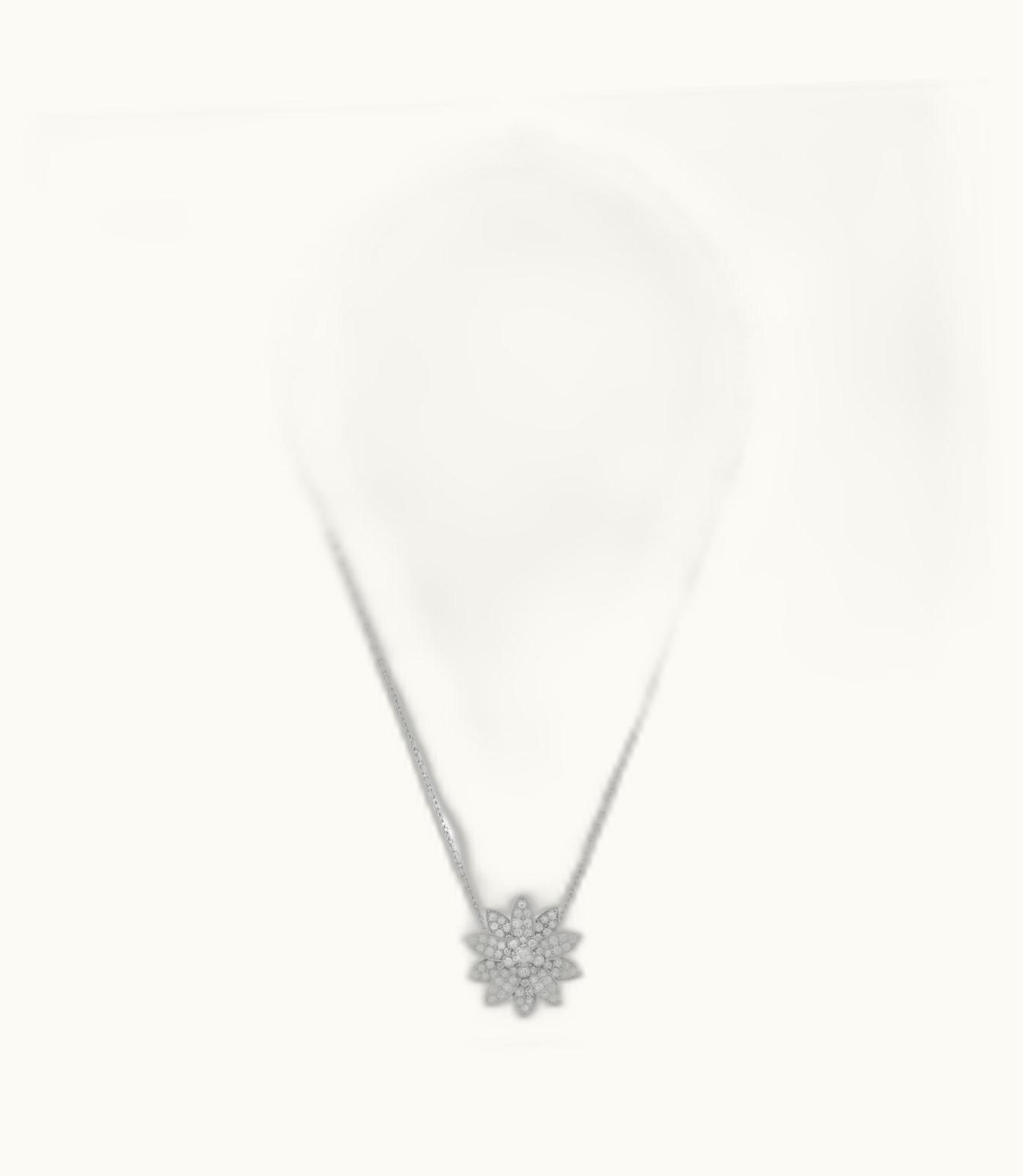 Van Cleef & Arpels Van Cleef & Arpels Lotus Clip Pendant, Medium Model Flora