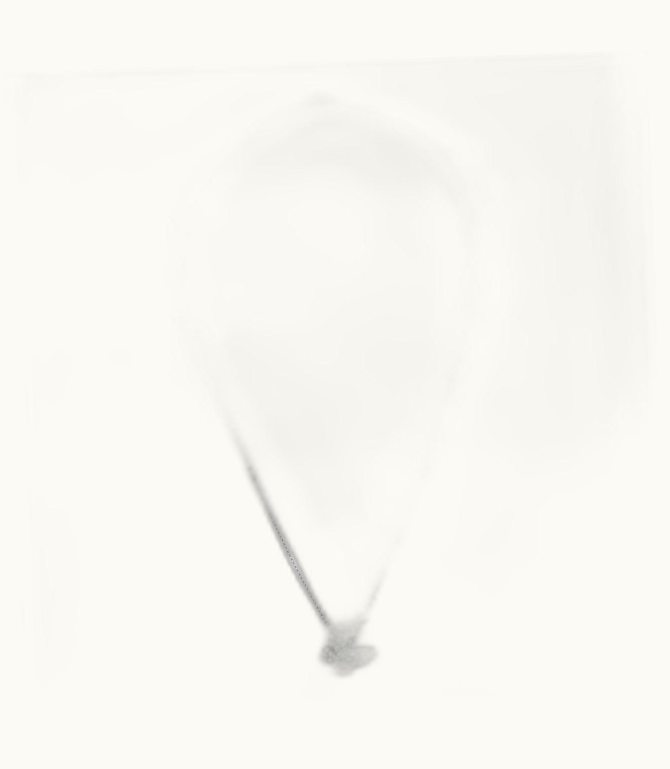 Van Cleef & Arpels Two Butterfly Pendant, Rhodium Plated 18k White Gold, Diamonds