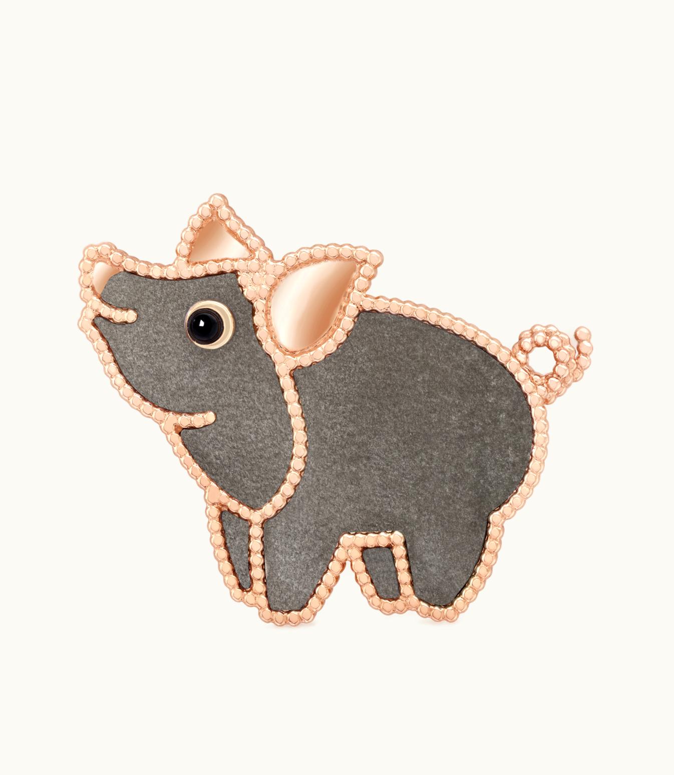 Van Cleef & Arpels Van Cleef & Arpels Lucky Animals Pig Clip Fauna
