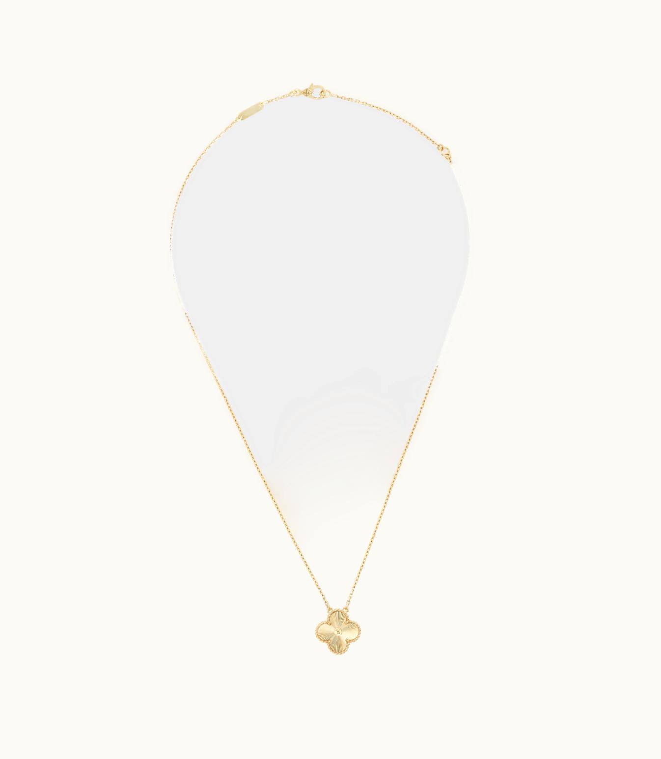 Van Cleef & Arpels Vintage Alhambra Pendant, Guilloch‚àö¬© 18k Yellow Gold