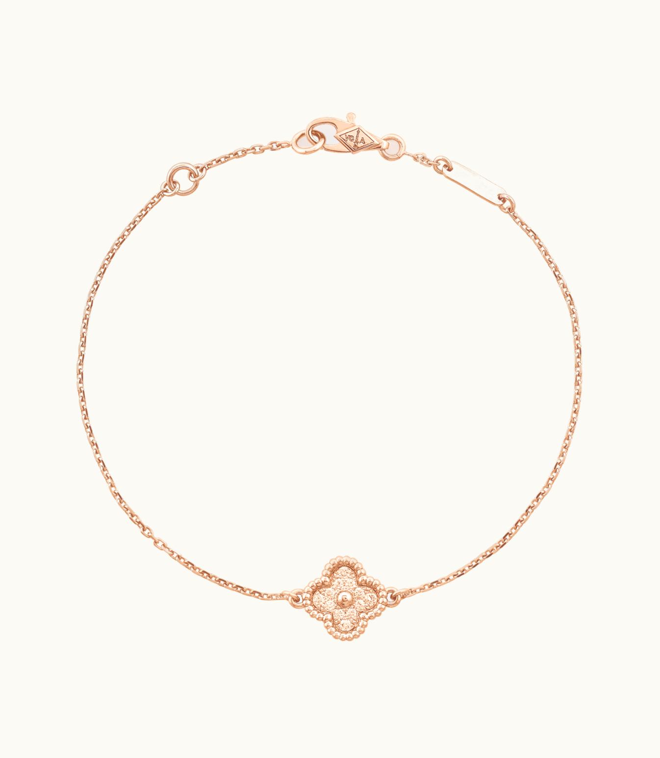 Van Cleef & Arpels Sweet Alhambra Bracelet, 18k Rose Gold