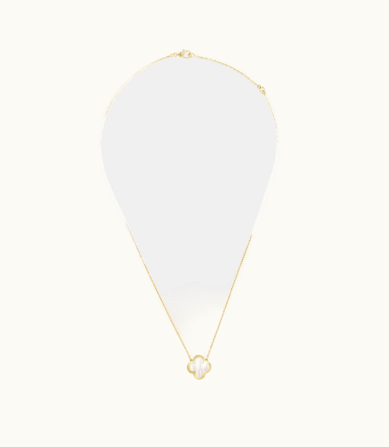 Van Cleef & Arpels Pure Alhambra Pendant, 18k Yellow Gold, White Mother-of-pearl