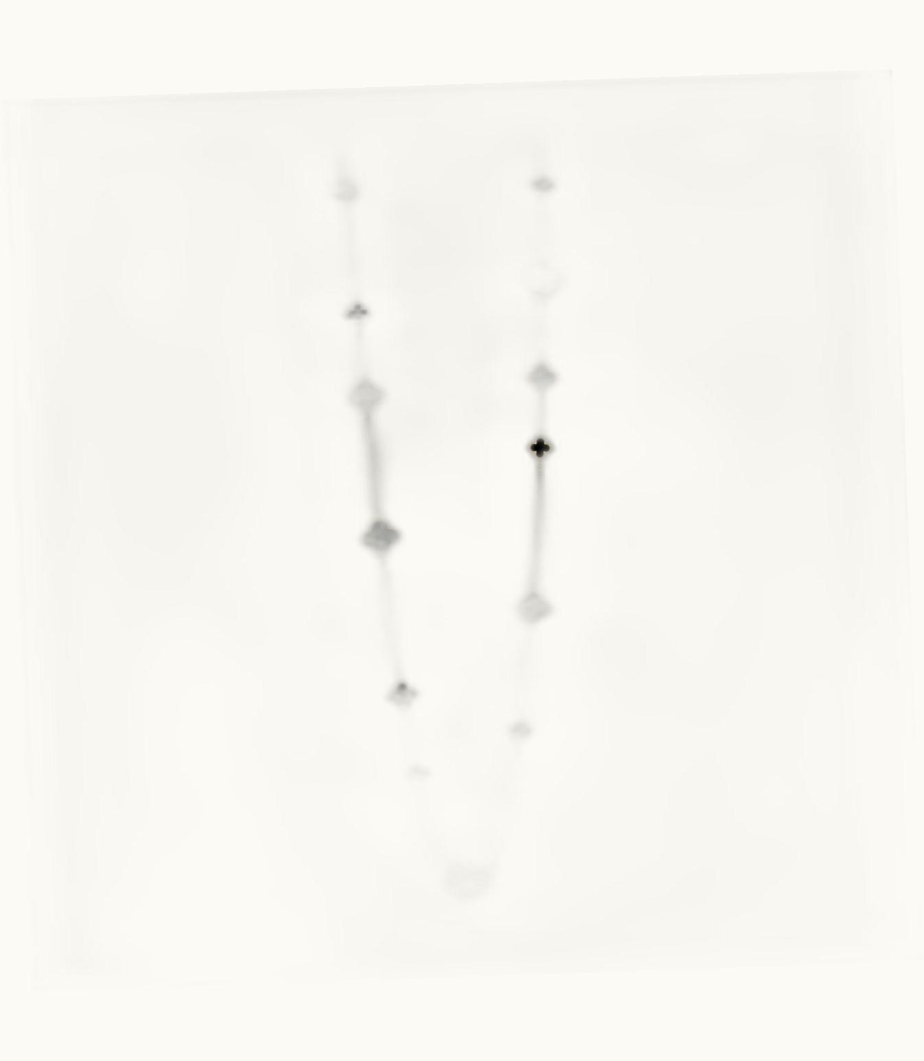 Van Cleef & Arpels Magic Alhambra Long Necklace, 16 Motifs, 18k Yellow Gold, Mother-of-pearl, Onyx