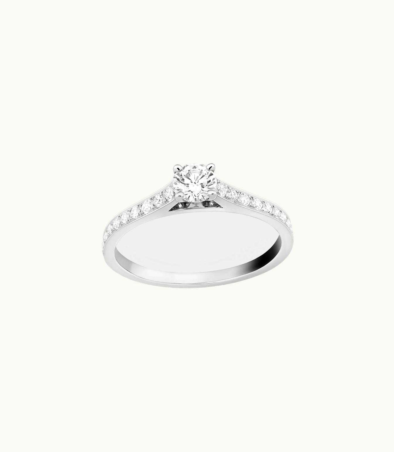 Van Cleef & Arpels Van Cleef & Arpels Romance Solitaire, Platinum, Round Diamond Engagement Rings
