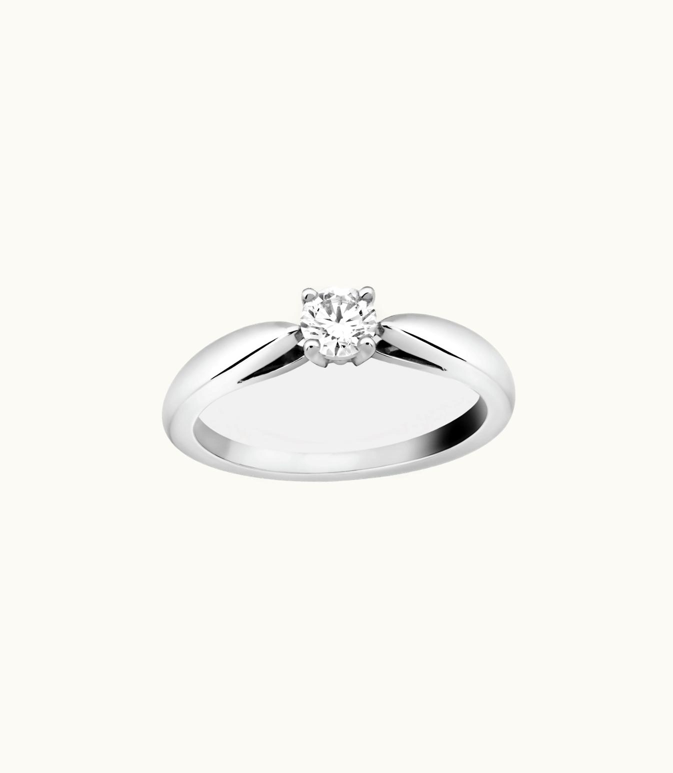 Van Cleef & Arpels Van Cleef & Arpels Bonheur Solitaire, Platinum, Round Diamond Engagement Rings