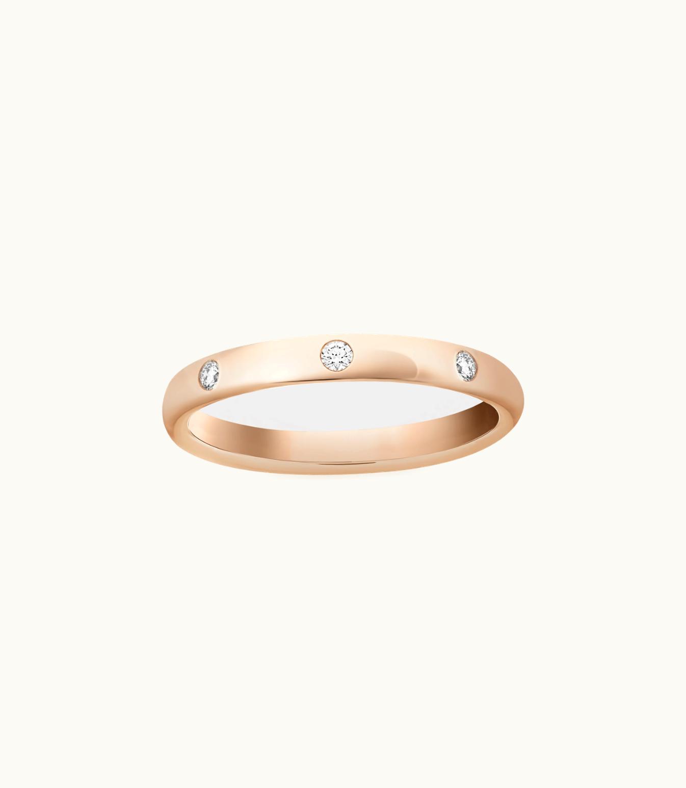 Van Cleef & Arpels Tendrement Etoiles Wedding Band, 18k Rose Gold, Diamonds