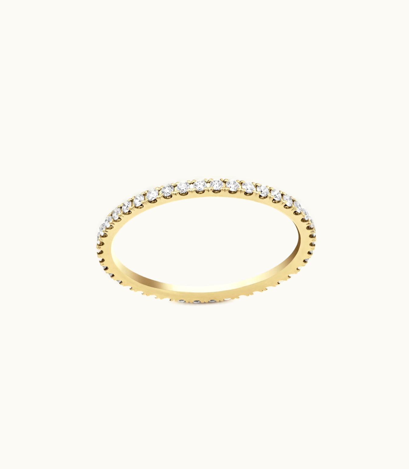 Van Cleef & Arpels Félicité Wedding Band 1.25 Mm, 18k Yellow Gold, Round Diamonds