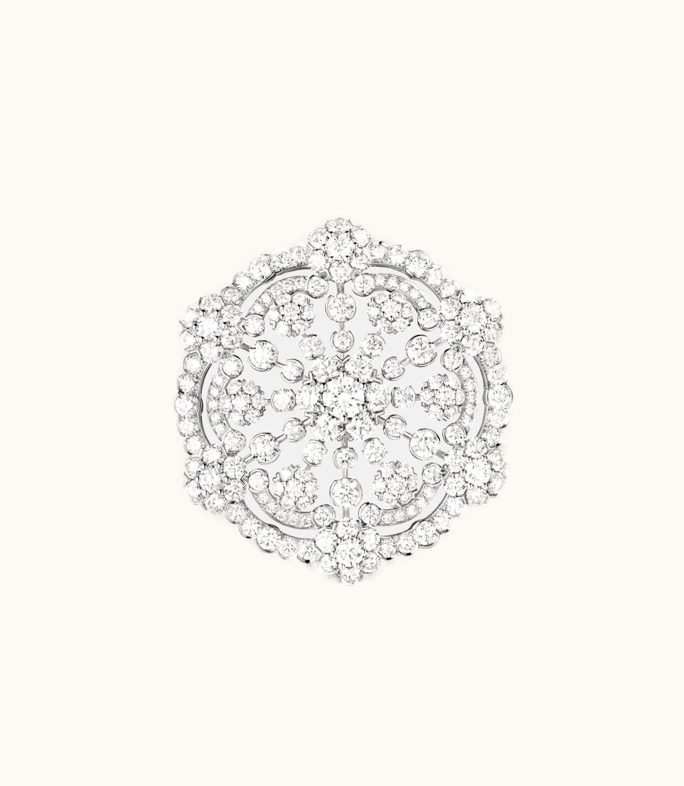 Van Cleef & Arpels Van Cleef & Arpels Snowflake Clip And Pendant White Diamond High Jewelry
