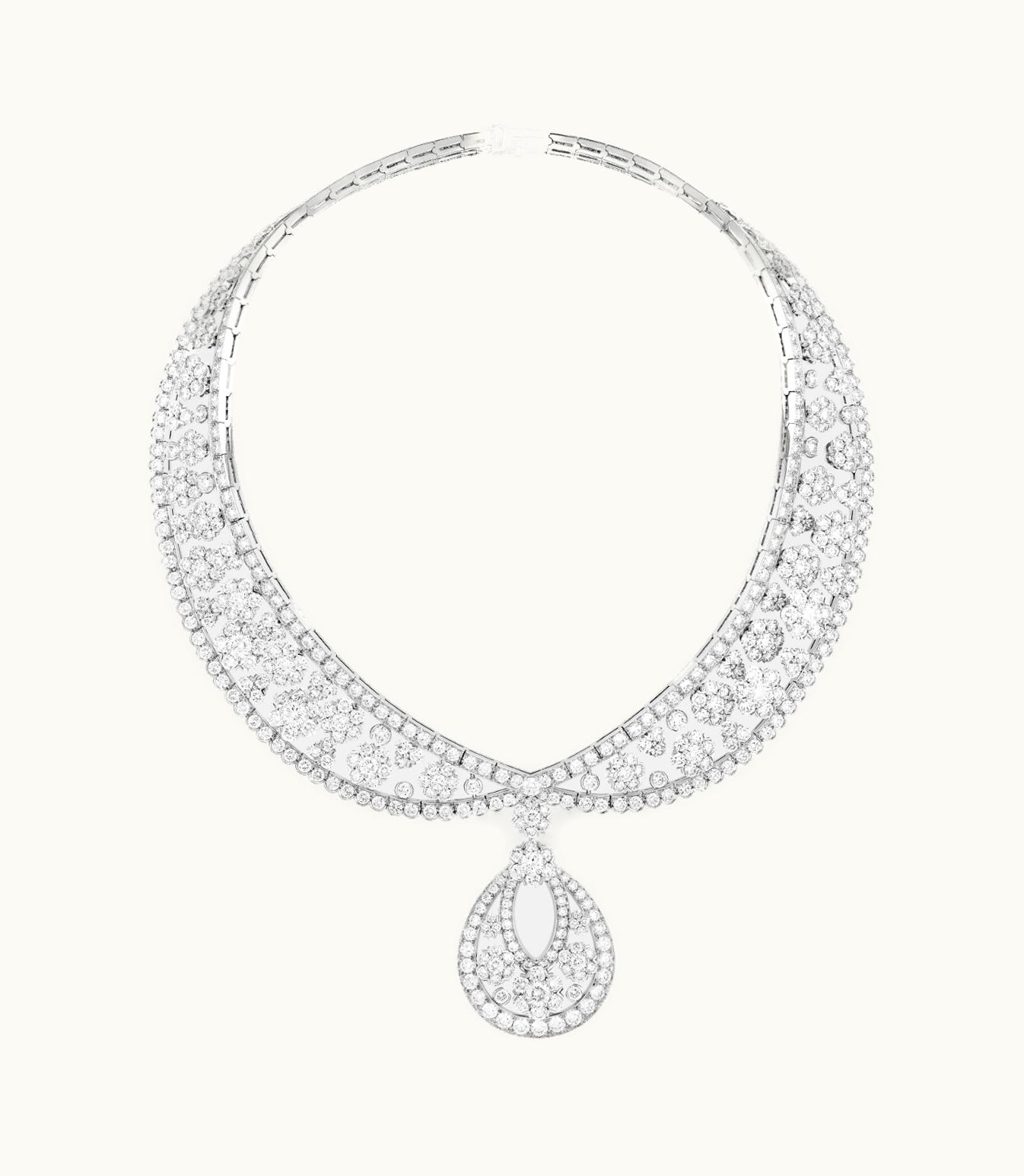 Van Cleef & Arpels Van Cleef & Arpels Snowflake Collerette Transformable Necklace White Diamond High Jewelry