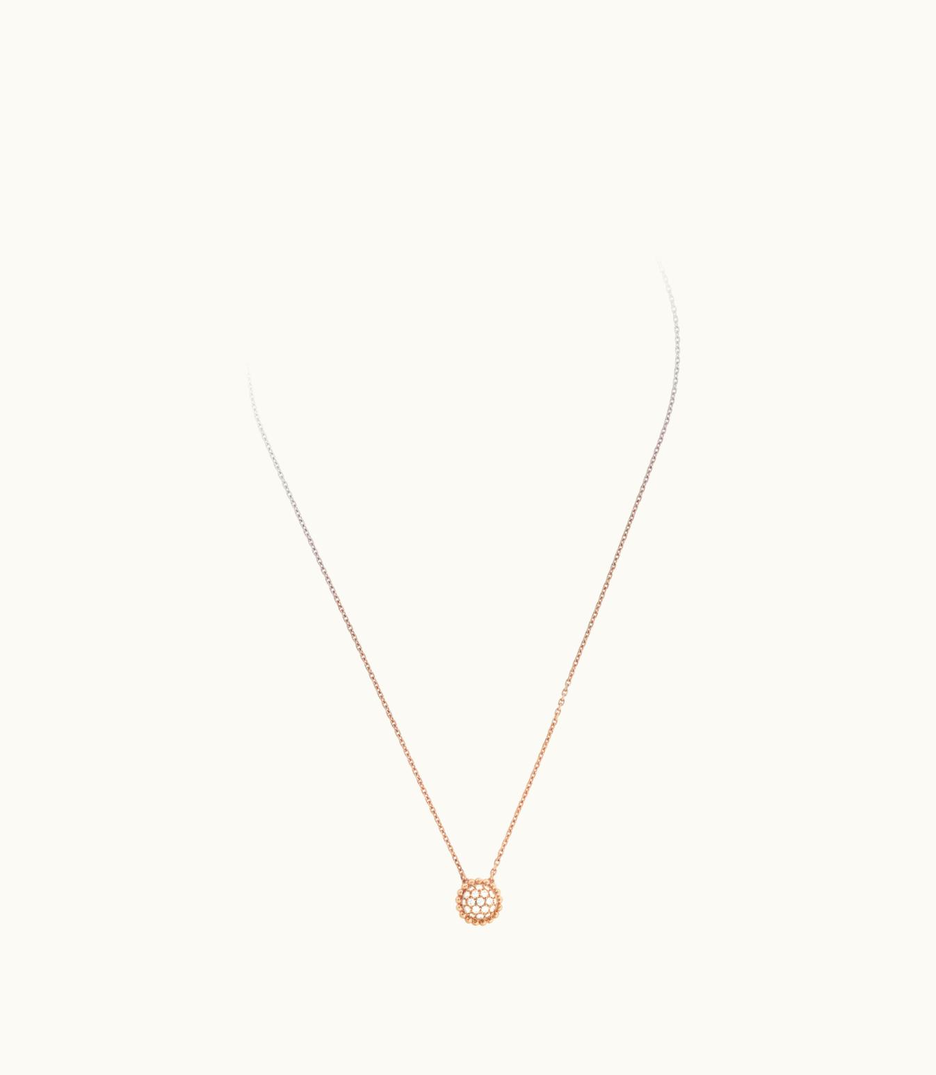 Van Cleef & Arpels Perlée Diamonds Pendant, 18k Rose Gold, Diamonds