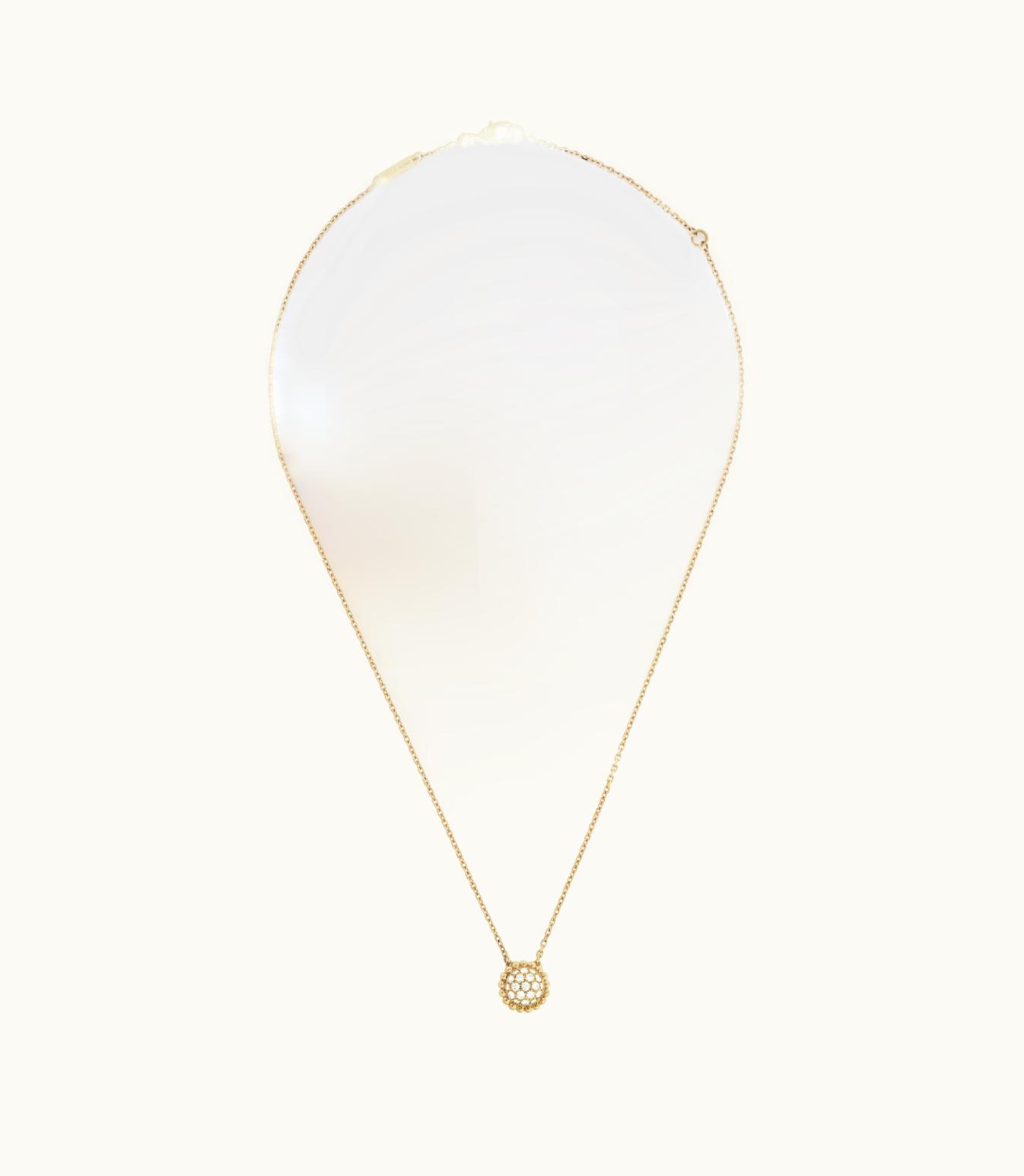 Van Cleef & Arpels Perlée Diamonds Pendant, 18k Yellow Gold, Diamonds