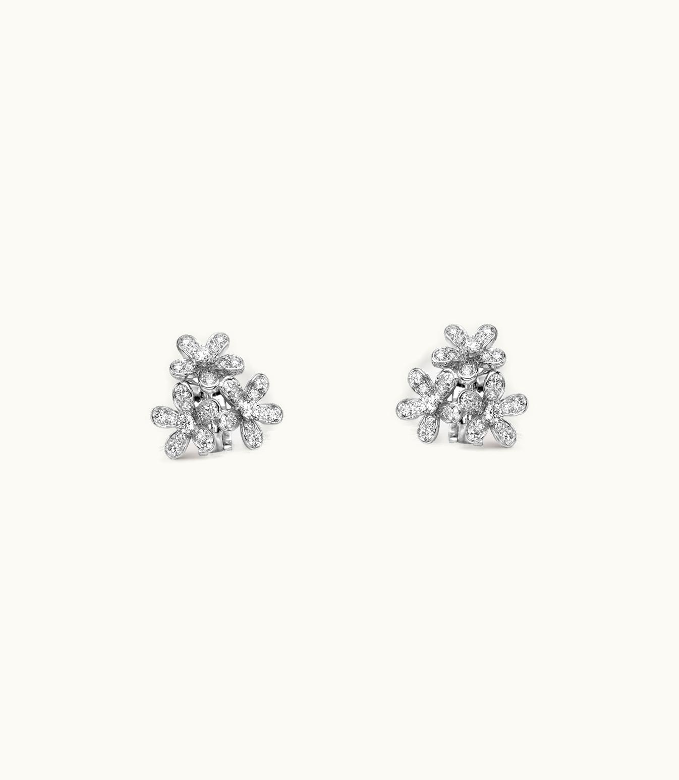 Van Cleef & Arpels Van Cleef & Arpels Socrate Earrings, 3 Flowers Flora