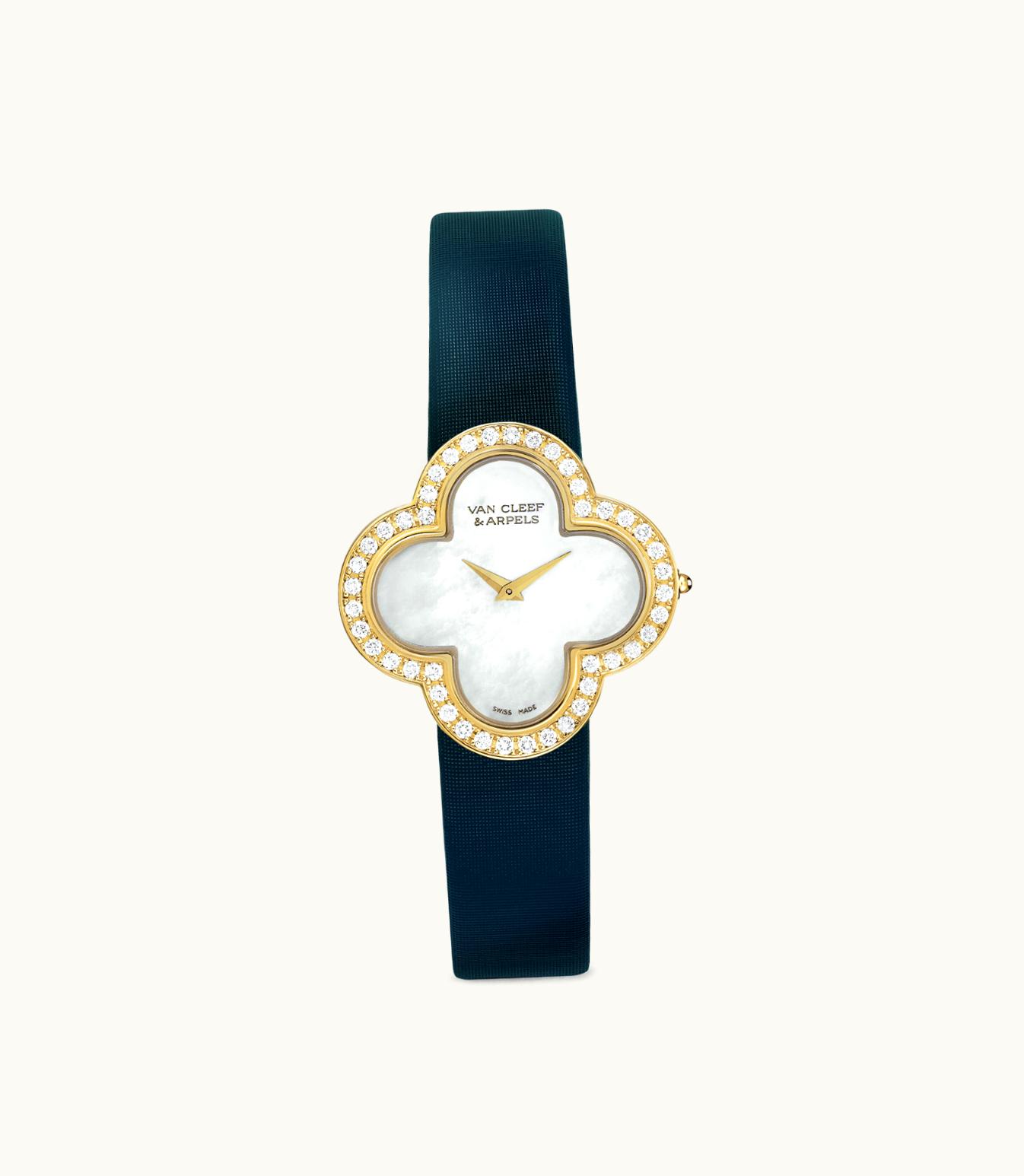 Van Cleef & Arpels Van Cleef & Arpels Alhambra Watch, 18K Yellow Gold, Diamonds, Mother-Of-Pearl Alhambra®