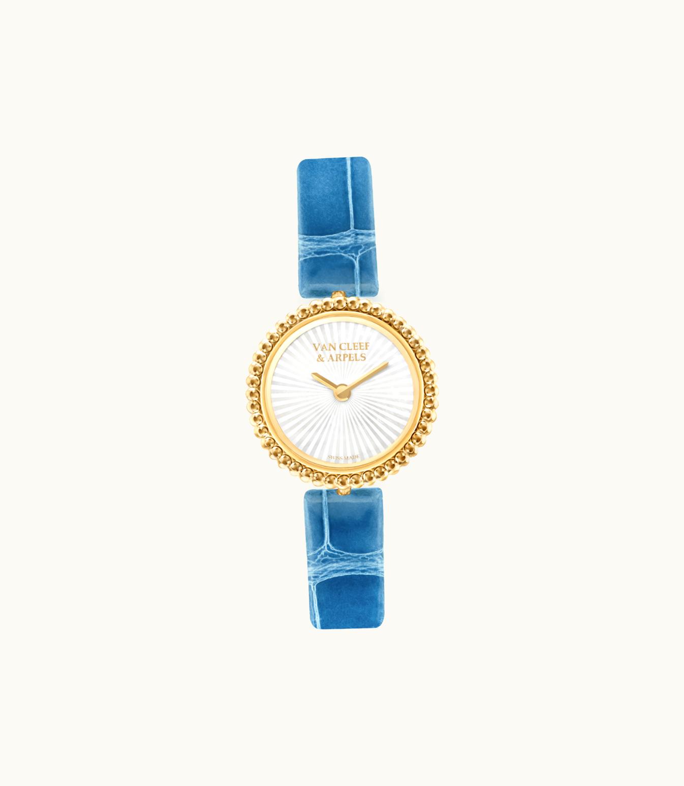 Van Cleef & Arpels Perlée Watch, 23 Mm, 18k Yellow Gold, Guilloch‚àö¬© White Mother-of-pearl, Swiss Quartz Movement VCARPBNZ00