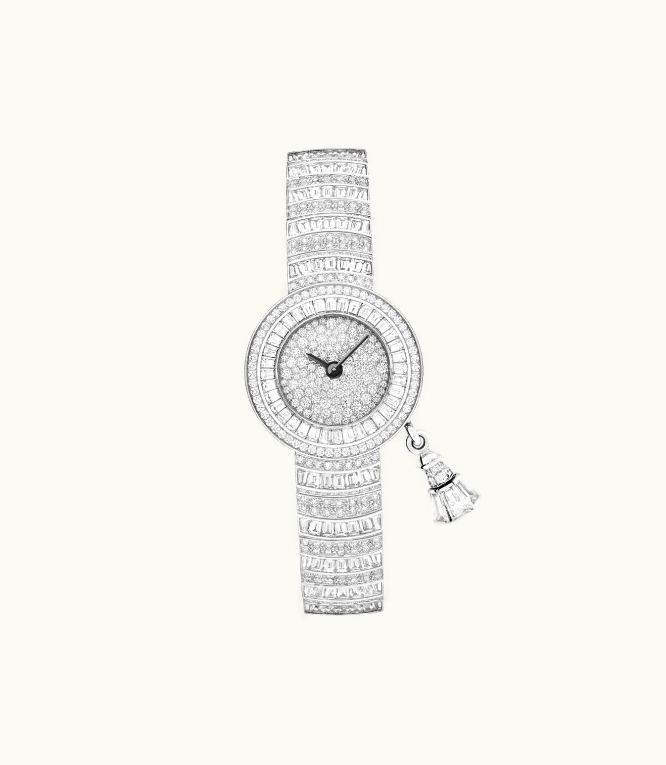 Van Cleef & Arpels Sweet Charms Watch, Rhodium Plated 18k White Gold, Diamonds, Quartz Movement