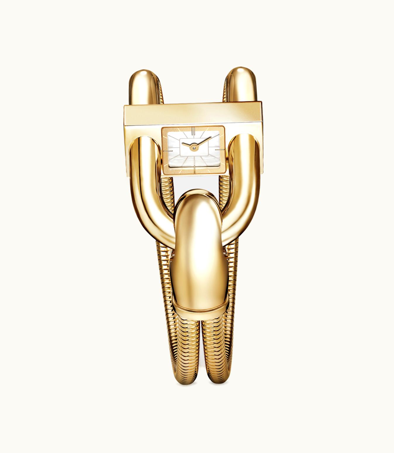 Van Cleef & Arpels Cadenas Watch, 18k Yellow Gold, Mother-of-pearl, Quartz Movement VCARO4J200