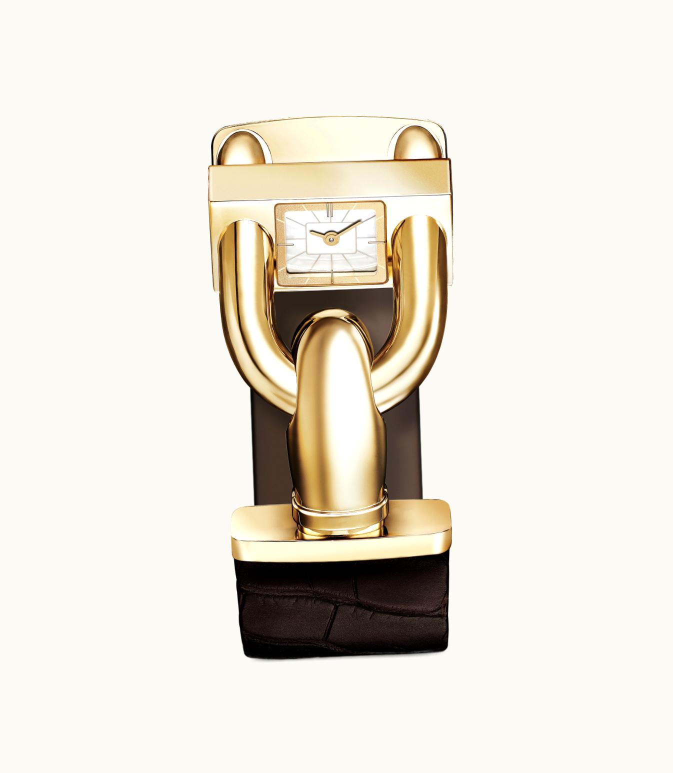 Van Cleef & Arpels Cadenas Watch, 18k Yellow Gold, Mother-of-pearl, Quartz Movement VCARO4J100