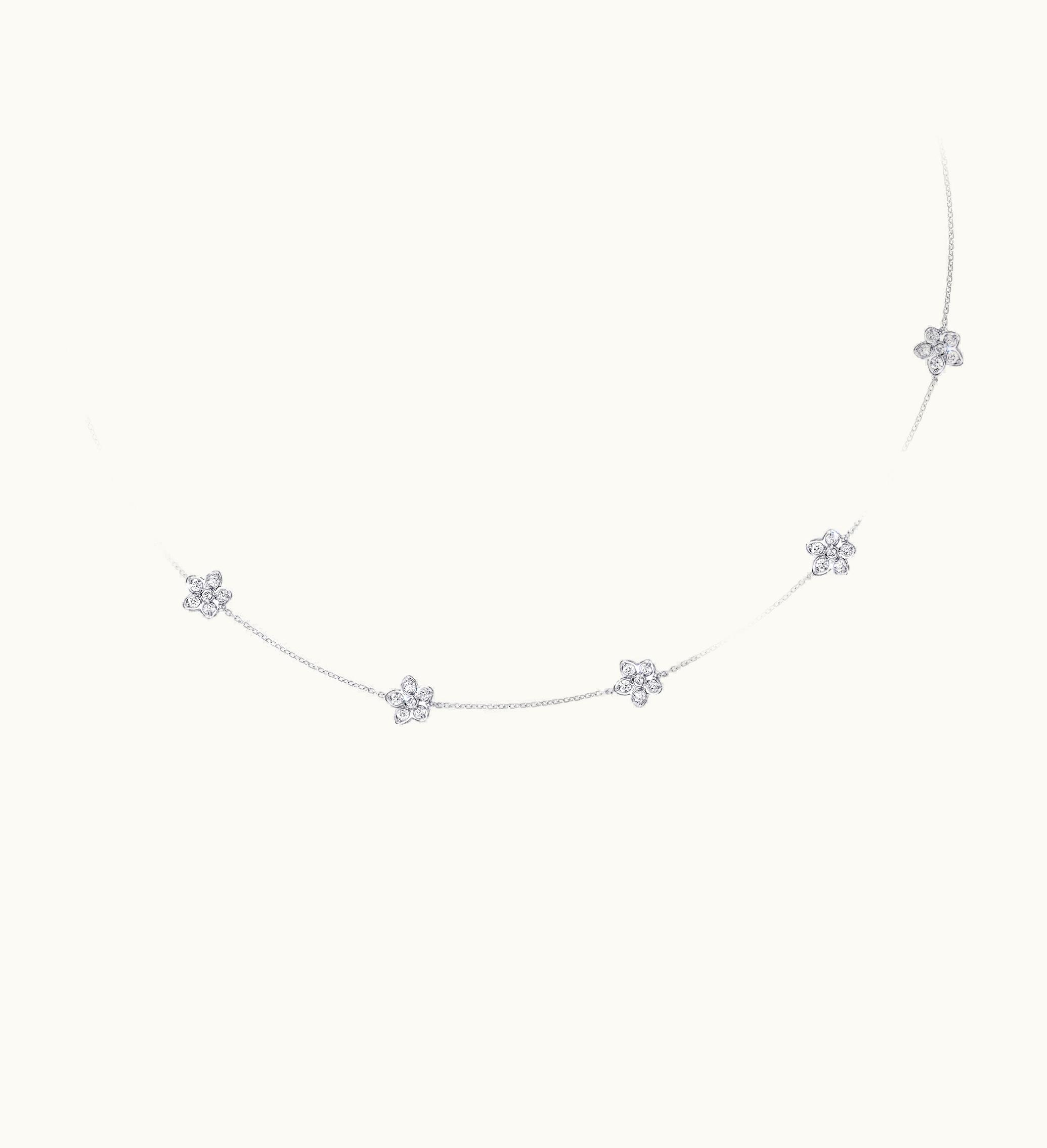 Graff Graff Wild Flower Petite Pavé Diamond Necklace