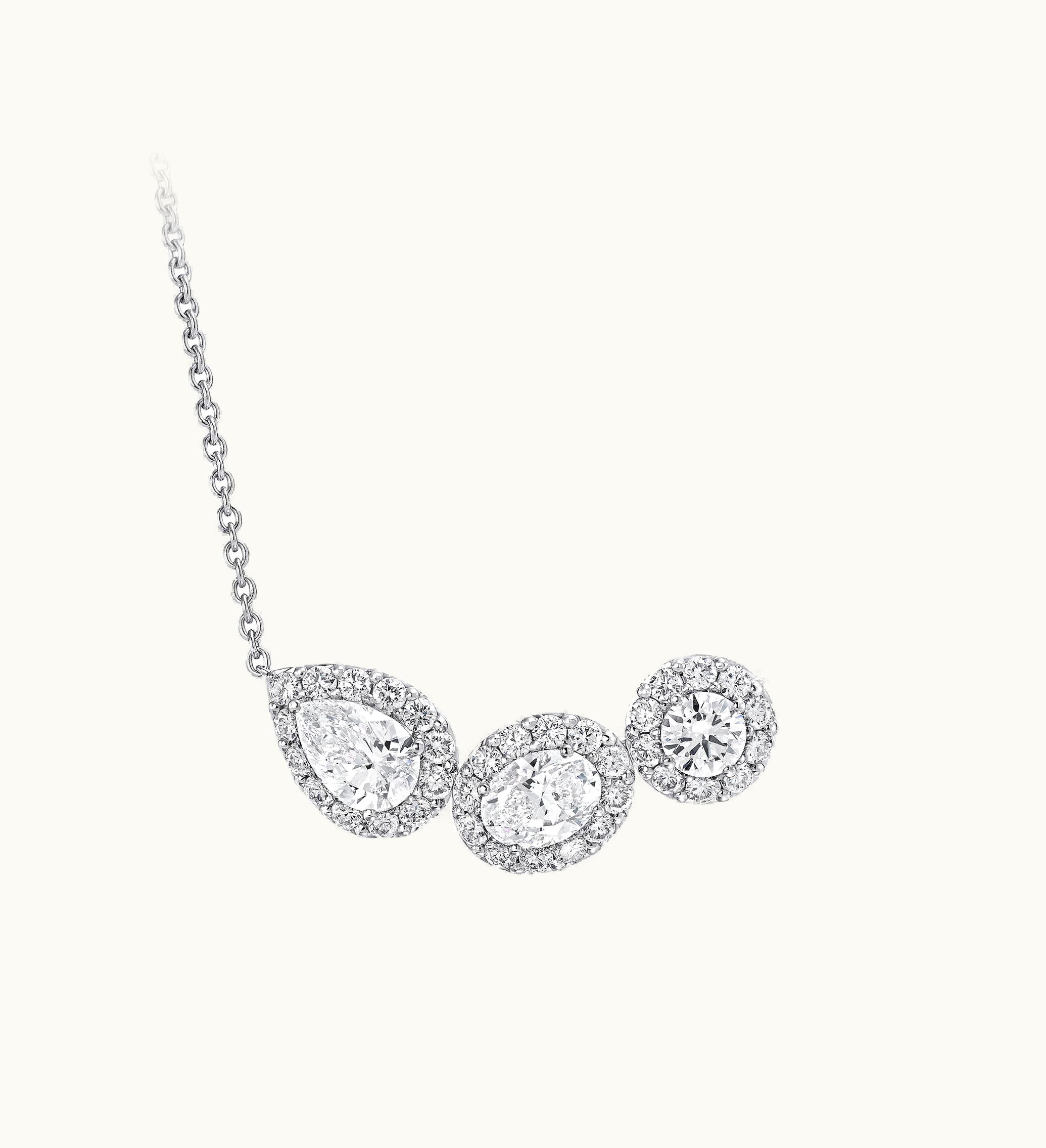 Graff Graff Icon Three Stone Diamond Necklace
