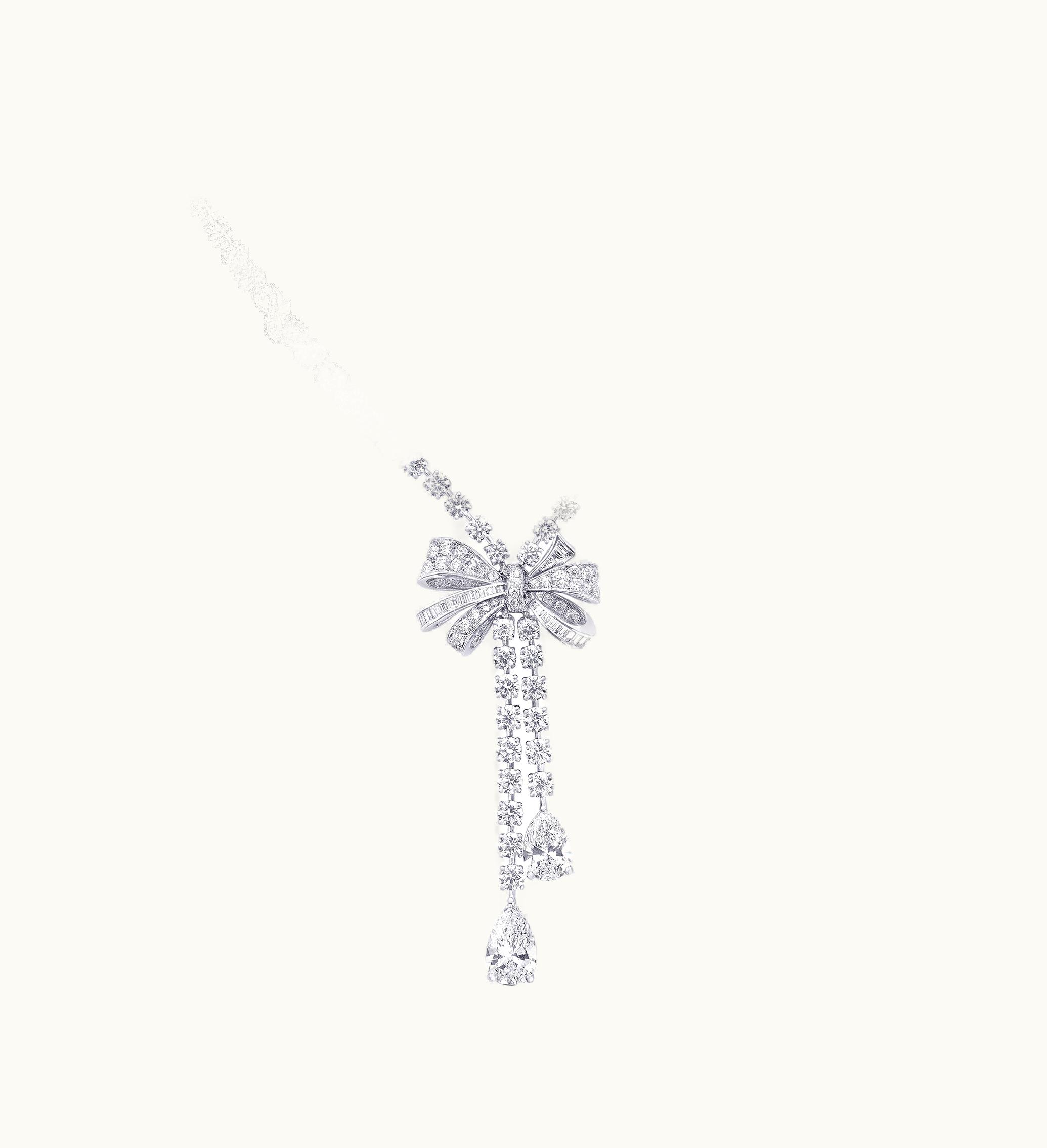 Graff Graff Tilda's Bow Double Strand Pear Shape Diamond Necklace