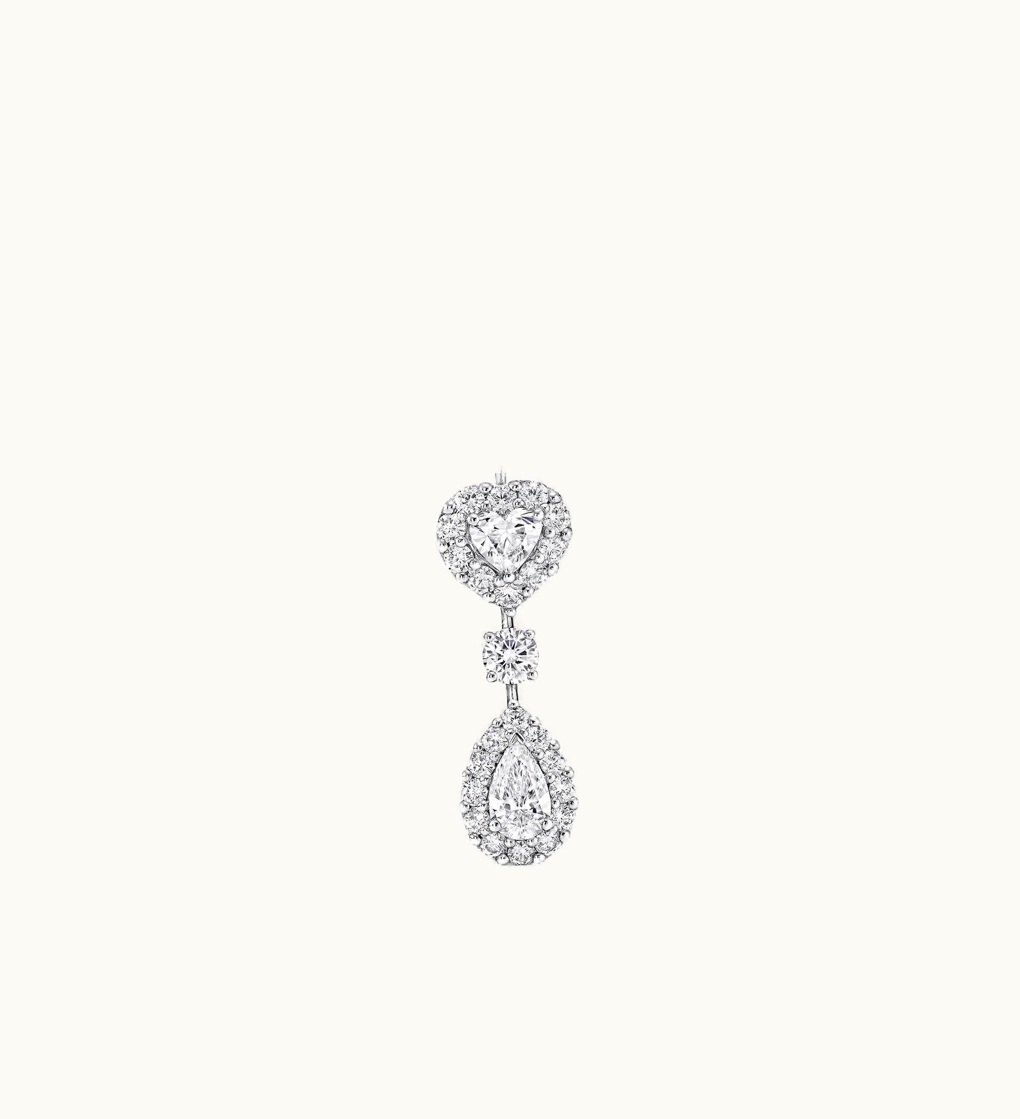 Graff Graff Icon Heart And Pear Shape Diamond Drop Necklace