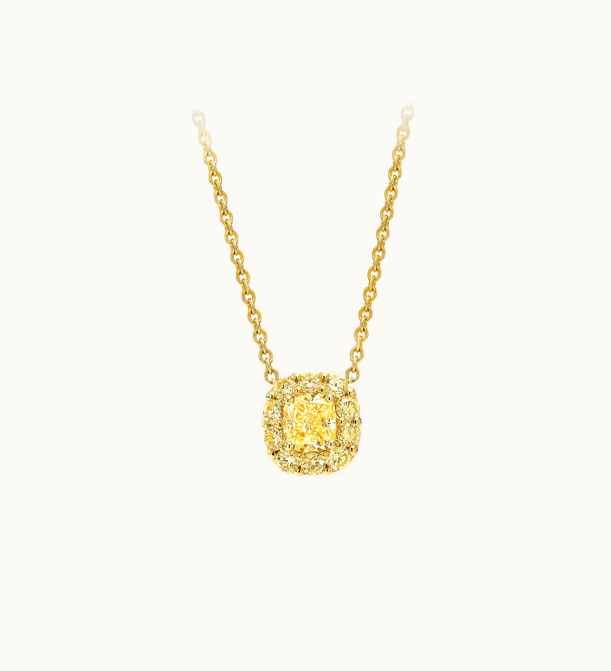 Graff Graff Icon Cushion Cut Yellow Diamond Pendant