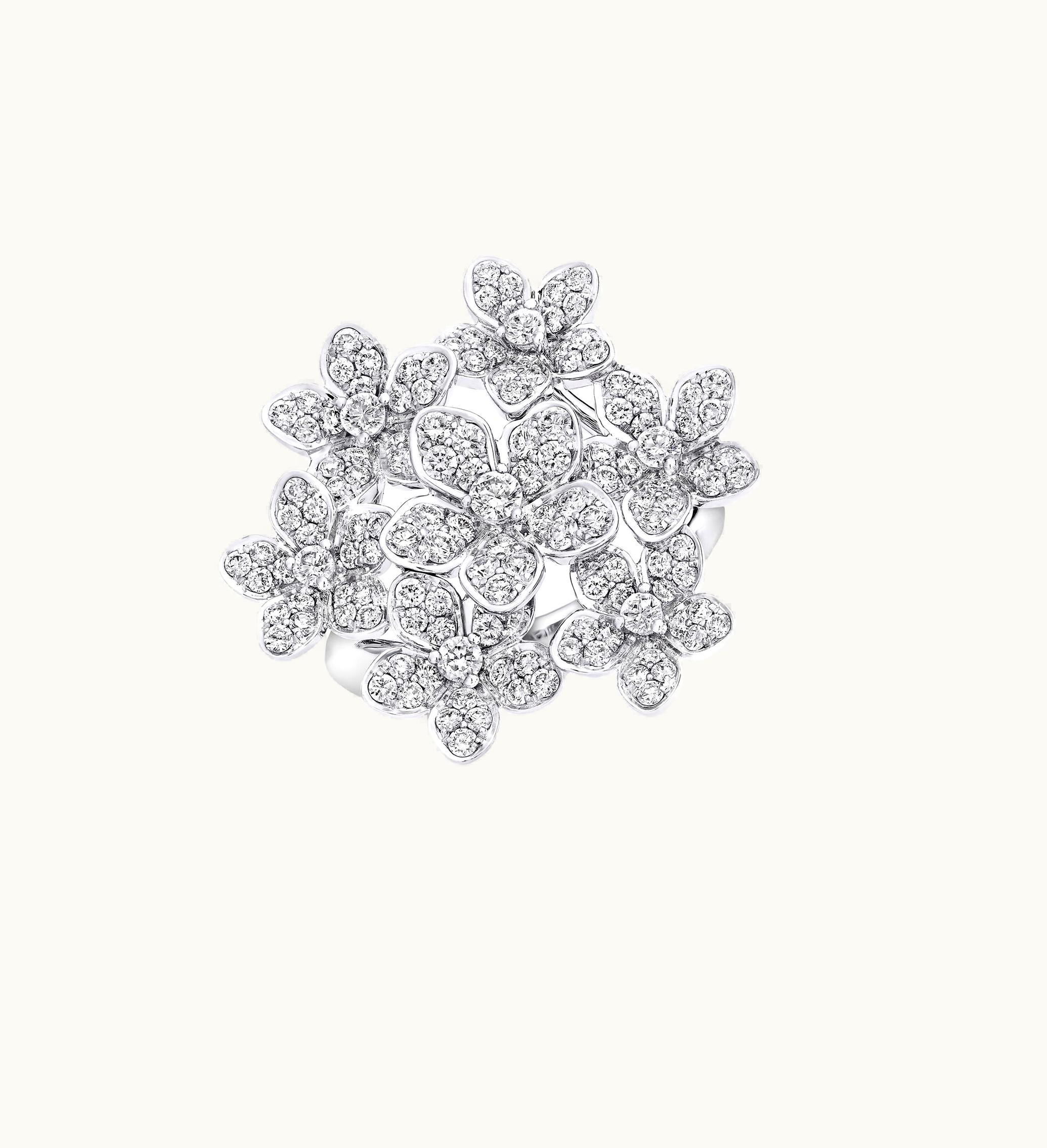 Graff Graff Wild Flower Large Diamond Cluster Ring